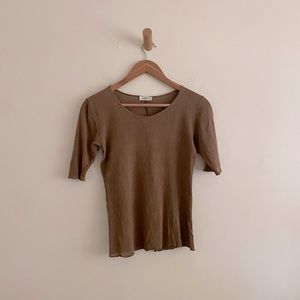Ozma elbow tee size small brown